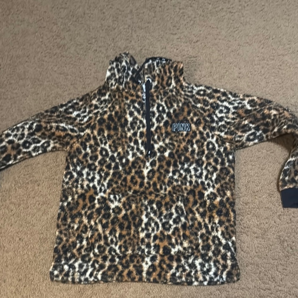 PINK Victoria's Secret Leopard Print Kids Pullover